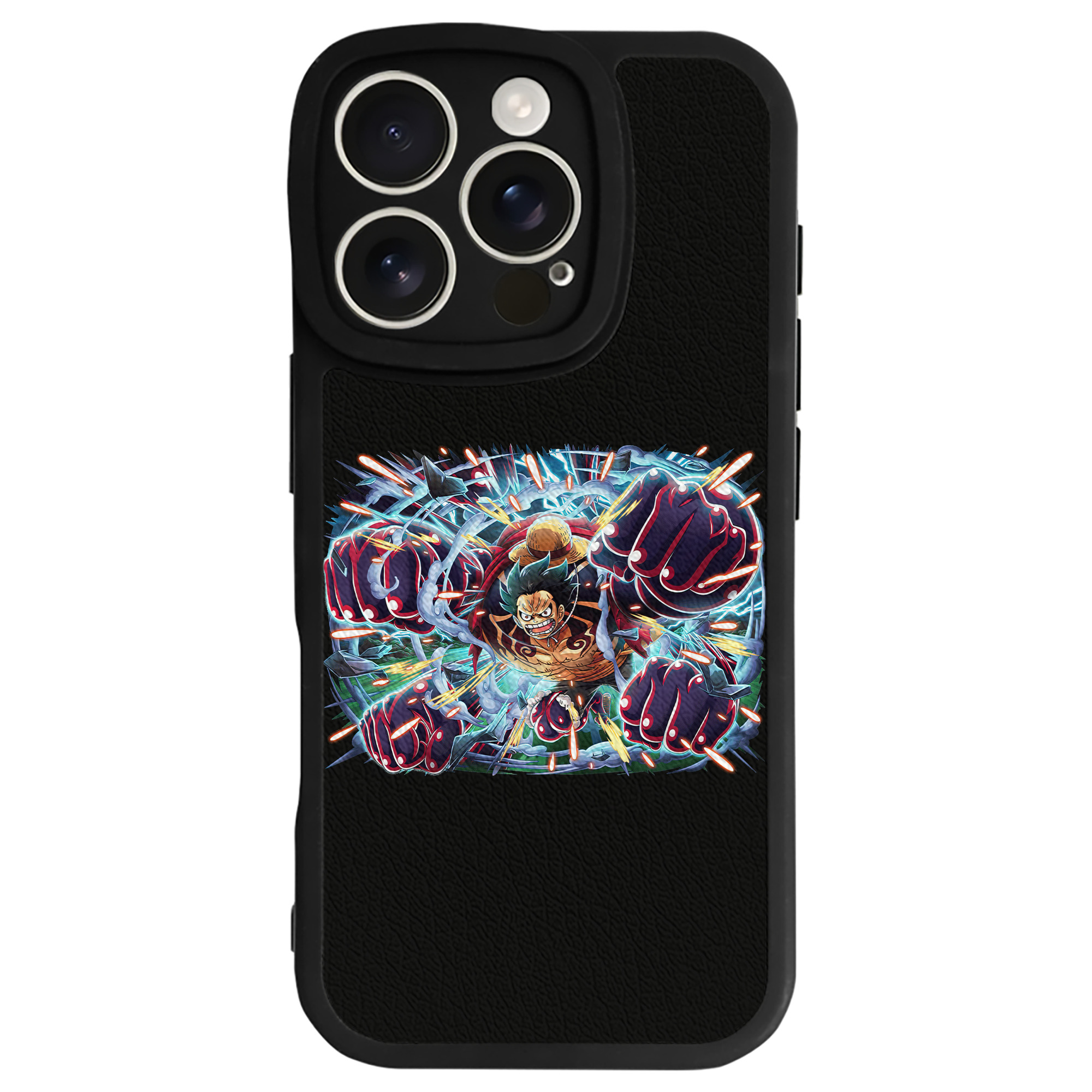 （画像用） ワンピース モンキー・D・ルフィ ONE PIECE Monkey D. Luffy 【iPhone 16シリーズ対応】シリコンスマホケース（レザー調） 材質：シリコン